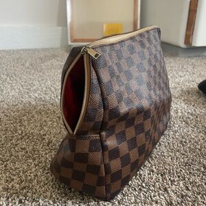 Checkered Makeup Bag